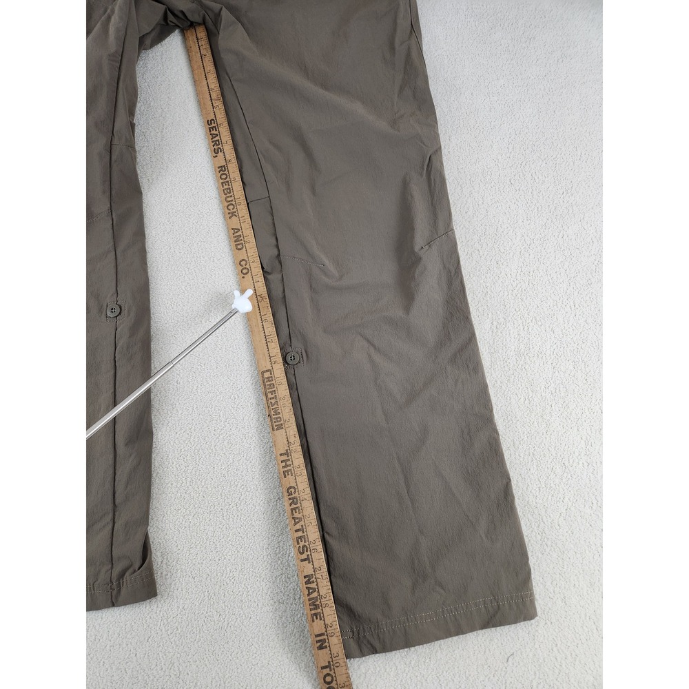 Women's Ascend Stretch Cargo Capri Pants Brown Size 12 Light Weight Hiking - Picture 7 of 9